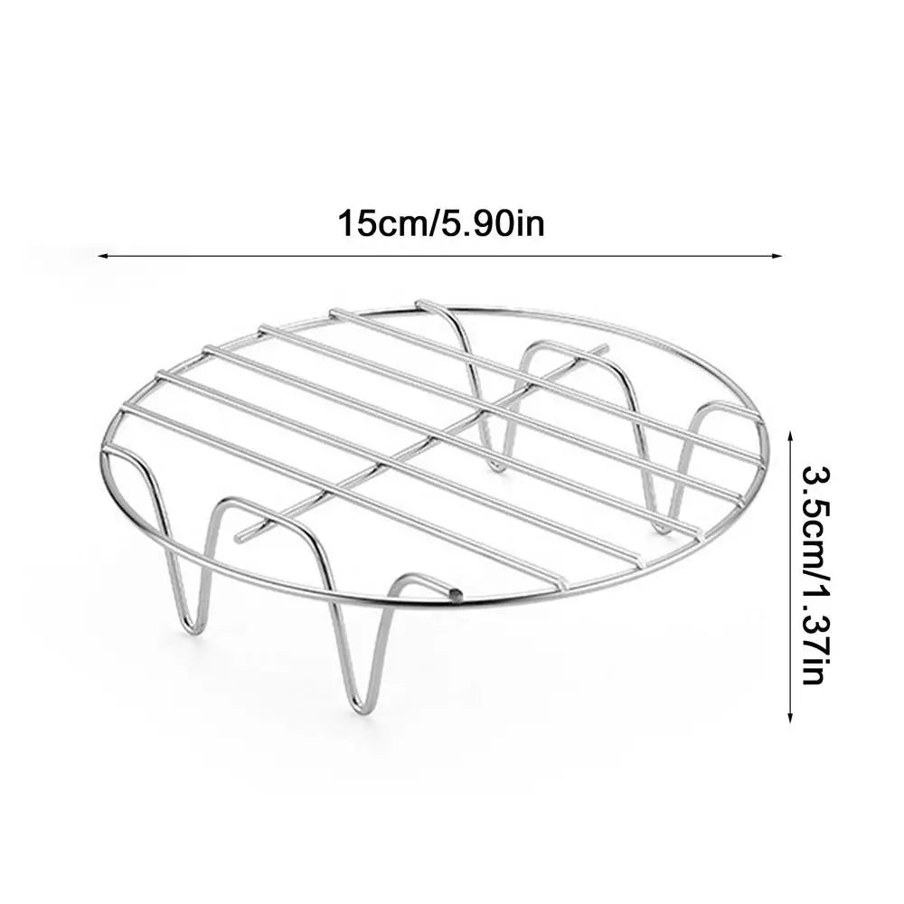 Stainless Steel Round Cooking Rack – Oven & Air Fryer 6/7/8 Inch
