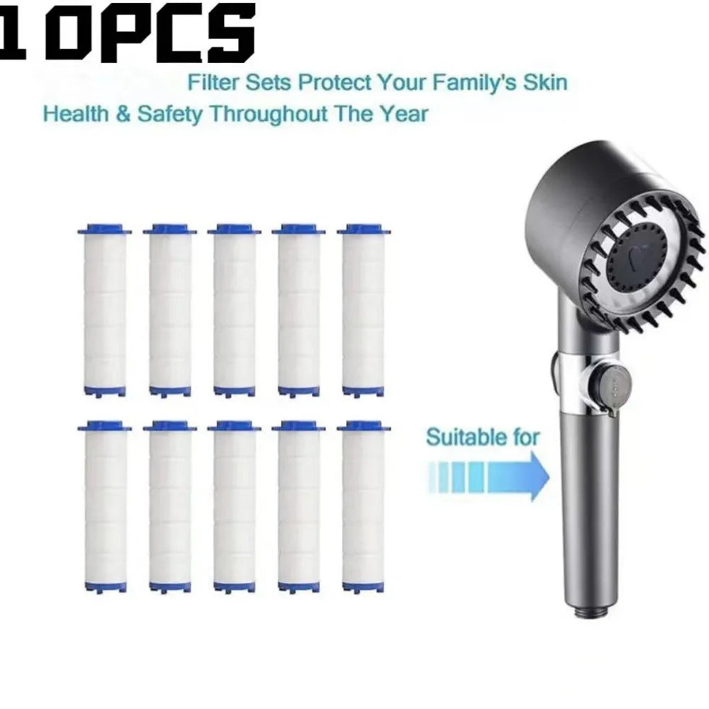 10-Pack Shower Head Replacement Filter Cartridges | PP Cotton