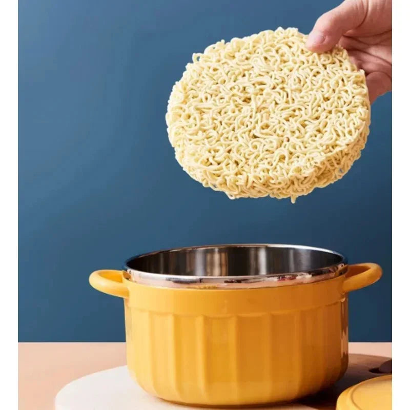 Insulated Stainless Steel Noodle Bowl 850ml – Portable Lunch Box