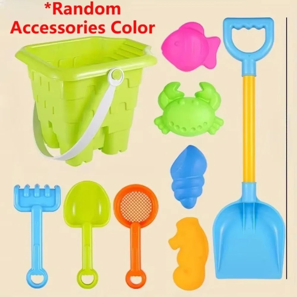Kids Beach Toy Set | 9/13-Piece Sand Shovel, Bucket & Tools