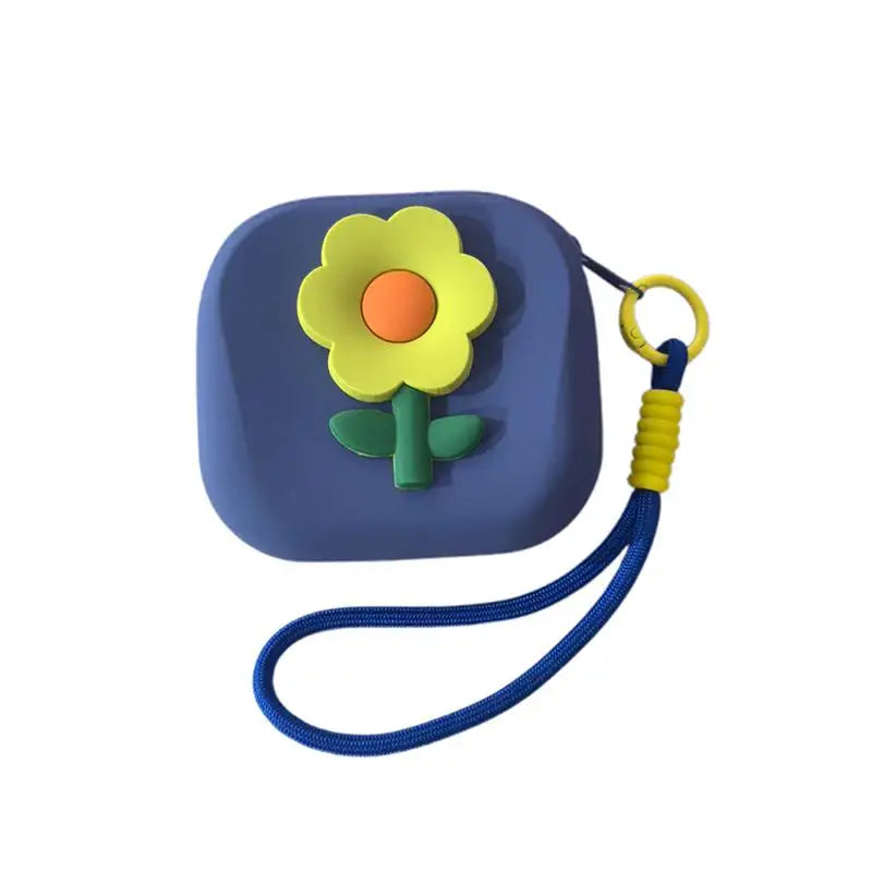 Flower Silicone Mini Wallet & Coin Purse with Lanyard | Waterproof