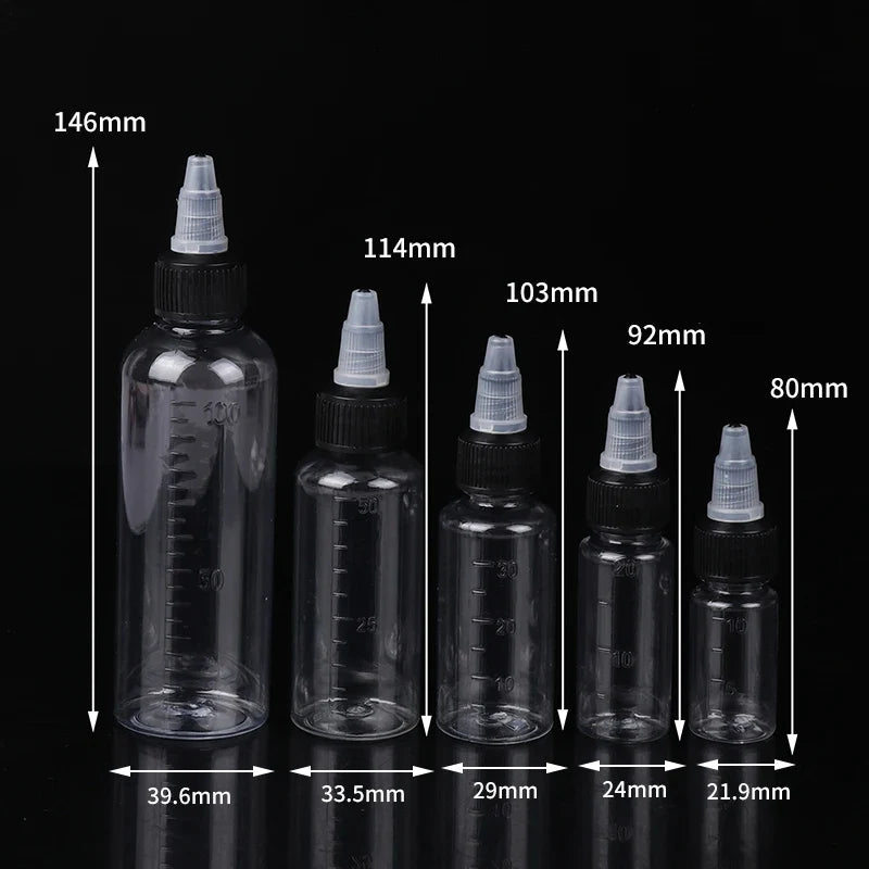 Refillable Squeeze Bottles Twist Cap & Graduated Scale | 10–100ml