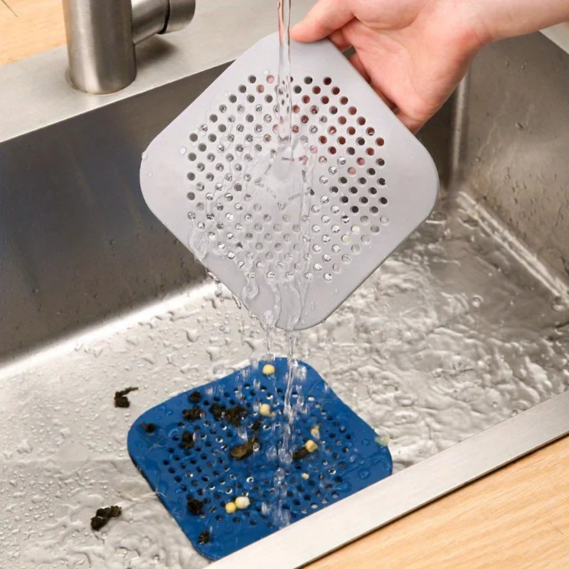 Silicone Floor Drain Hair Catcher with Suction Cup – 3 Pack