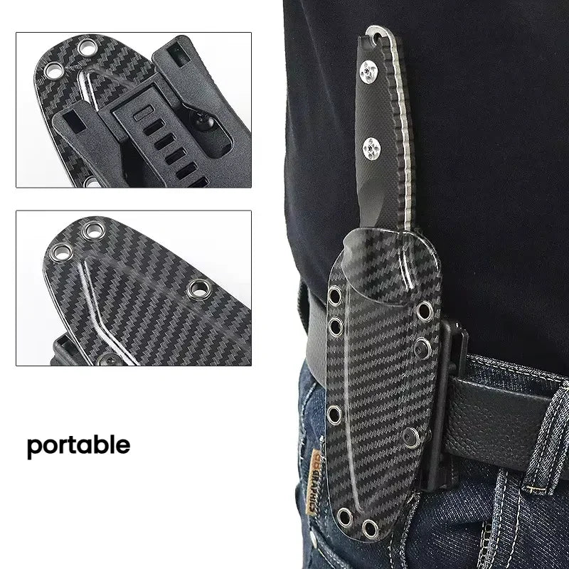 FL FLYWOD Fixed Blade Knife | G10 Handle & Sheath – Camping