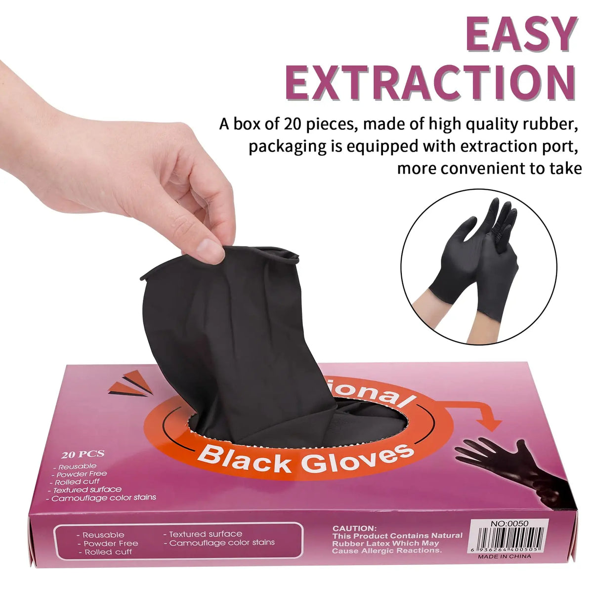 Professional Hair Dyeing Gloves & Brush Set – 3-Piece Kit