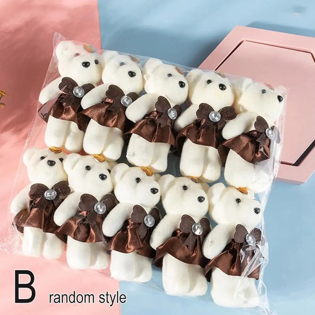10pcs Diamond Ice Cream Teddy Bear Bouquet | Gift & Home Decor