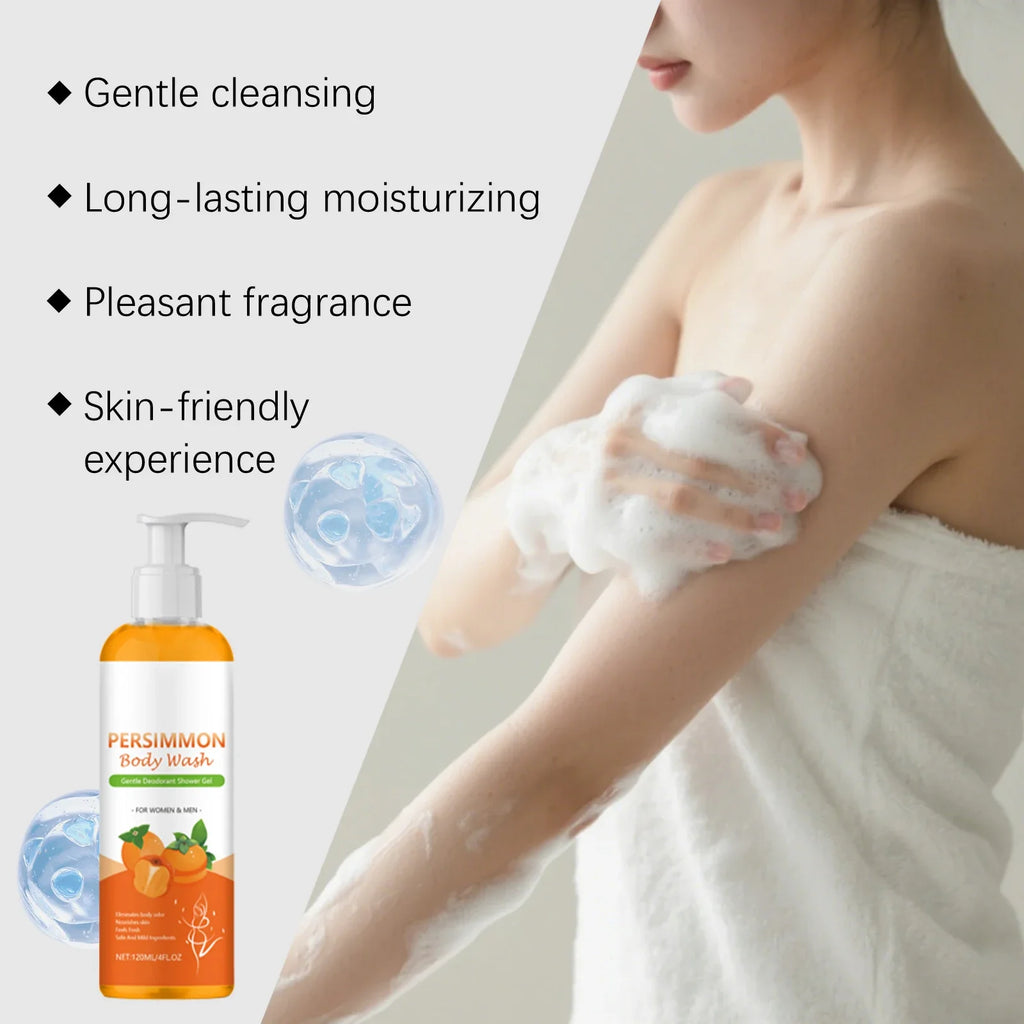 Persimmon Exfoliating Shower Gel – Deep Clean & Moisturizing Body Wash