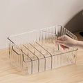Storage Box Partitions Refrigerator Organizer Bin Plastic Food Tapes