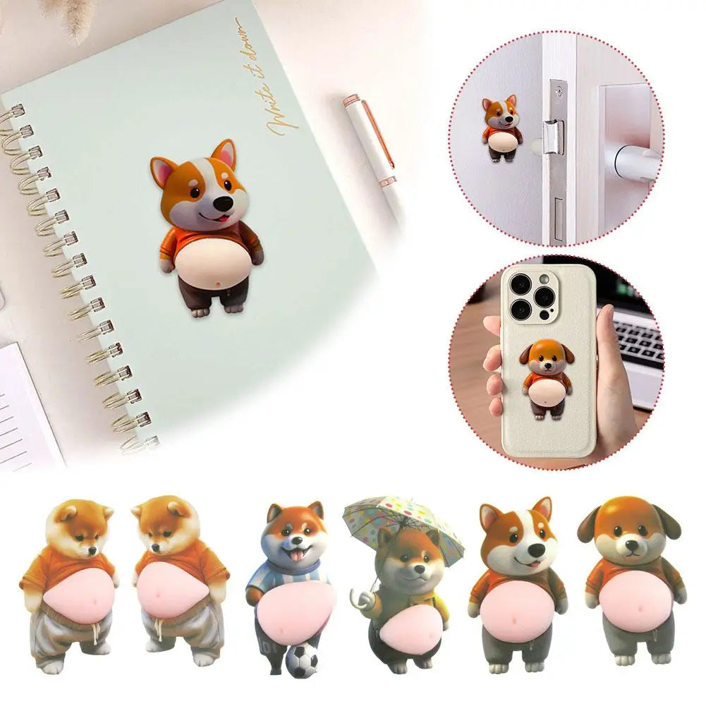 3D Shiba Inu Squeeze Toy – Stress Relief Fidget & Door Stopper