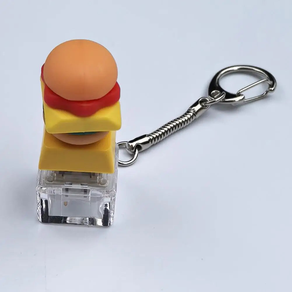 Cute Food Fidget Keychain – Silicone Squeeze Clicker Toy