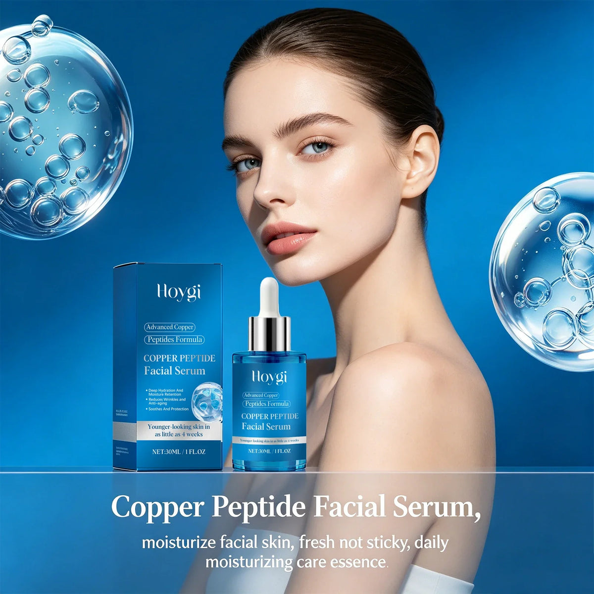 Hoygi Copper Peptide Facial Serum Firming Lifting Fade Fine Lines
