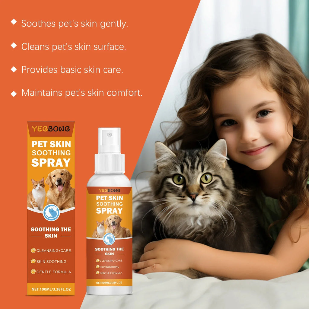 YEGBONG Pet Skin Soothing Spray – Itch Relief Dogs & Cats
