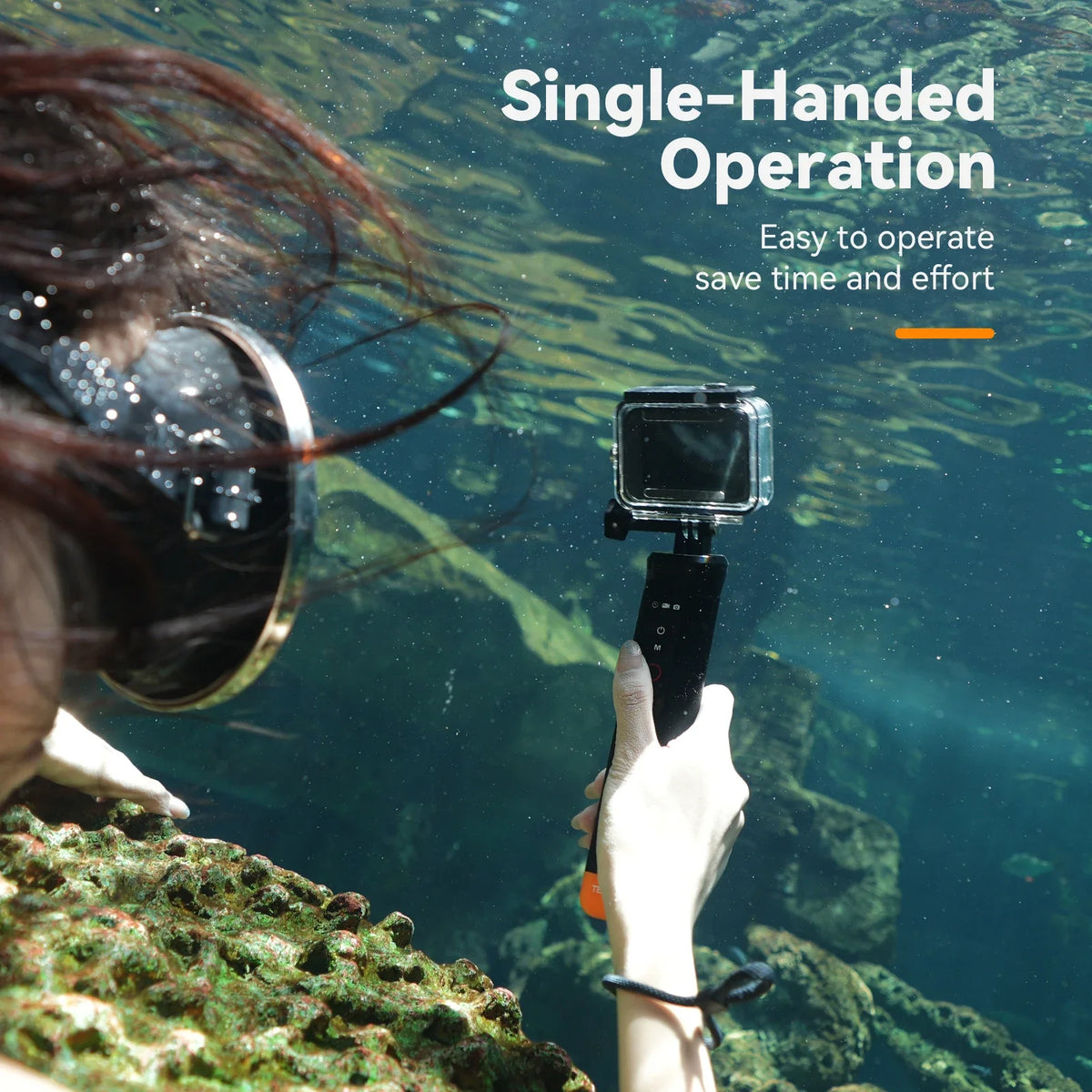 TELESIN Buoyancy Bar Selfie Stick Waterproof Gopro Hero 9 10 11 12