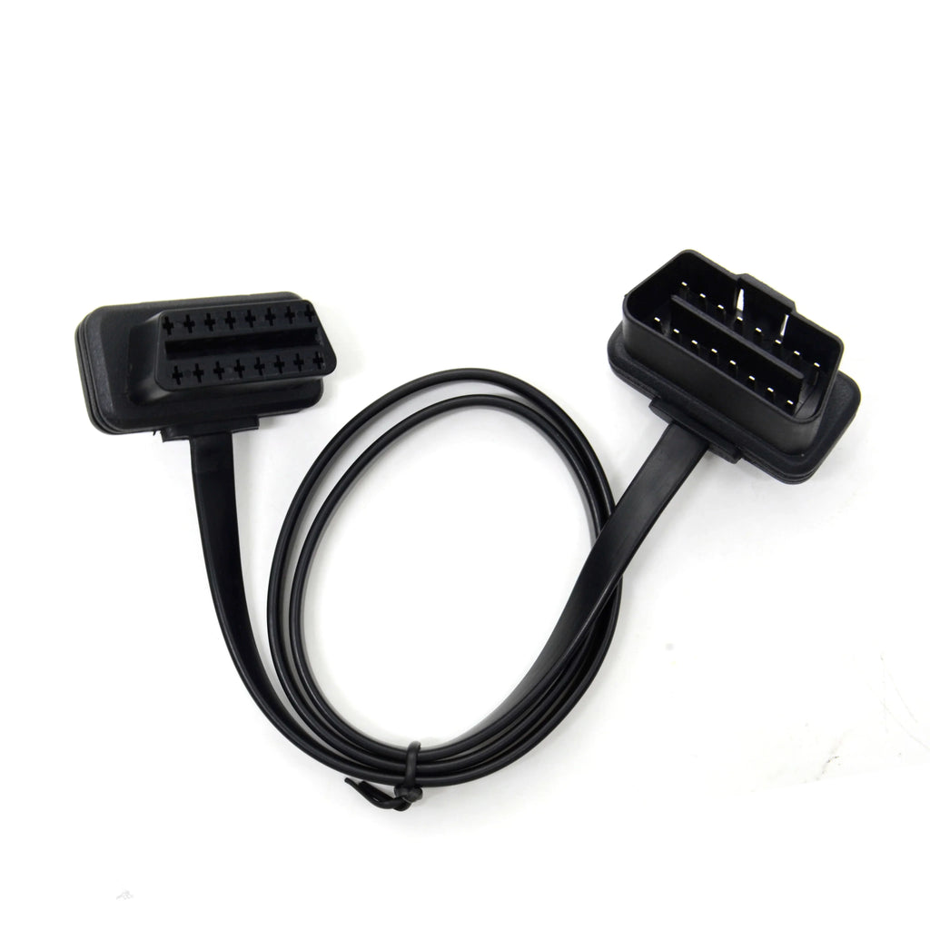 OBD2 16-Pin Flat Extension Cable 30/60/100CM Male to Female