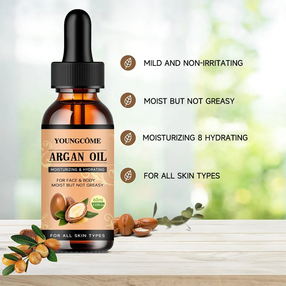 Moroccan Argan Oil Hair Serum – Frizz, Shine & Split Ends