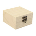 Retro Flip-Top Wooden Box – Jewellery & Keepsake Storage 10x10cm