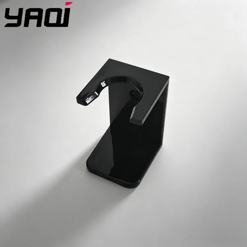 2026 YAQI Black Acrylic Men's Shaving Brush Razor Stand Bathroom