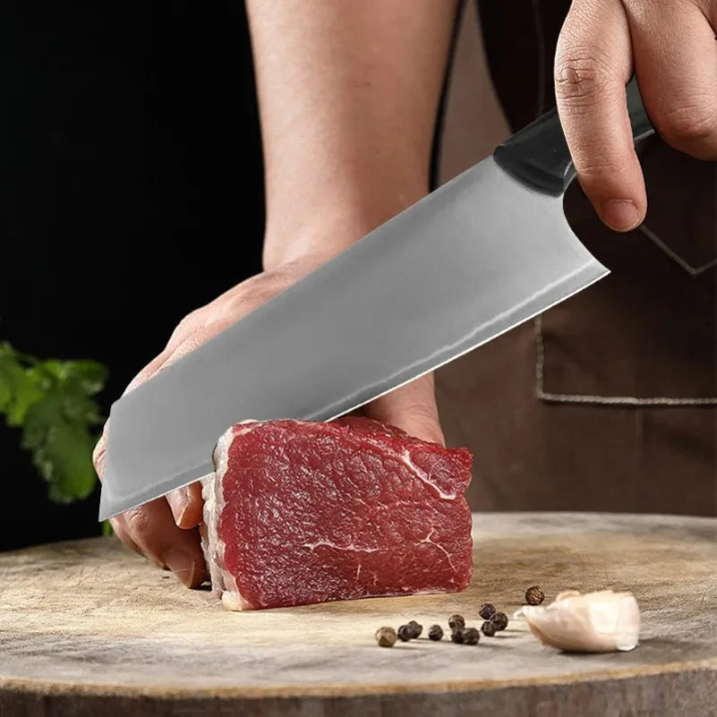 InLeung Stainless Steel Meat Cleaver – Sharp Handmade Chef Knife