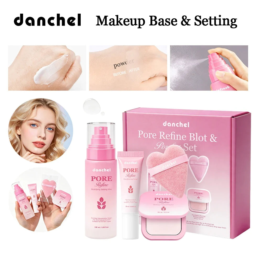 Danchel 4-Piece Pore-Blurring 12H Matte Oil Control Makeup Kit