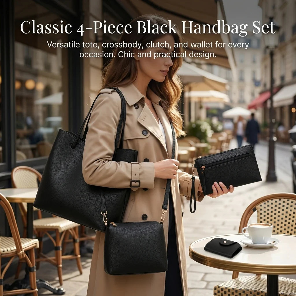 Mother Daughter Matching Bag Set 4-Piece Crossbody Tote