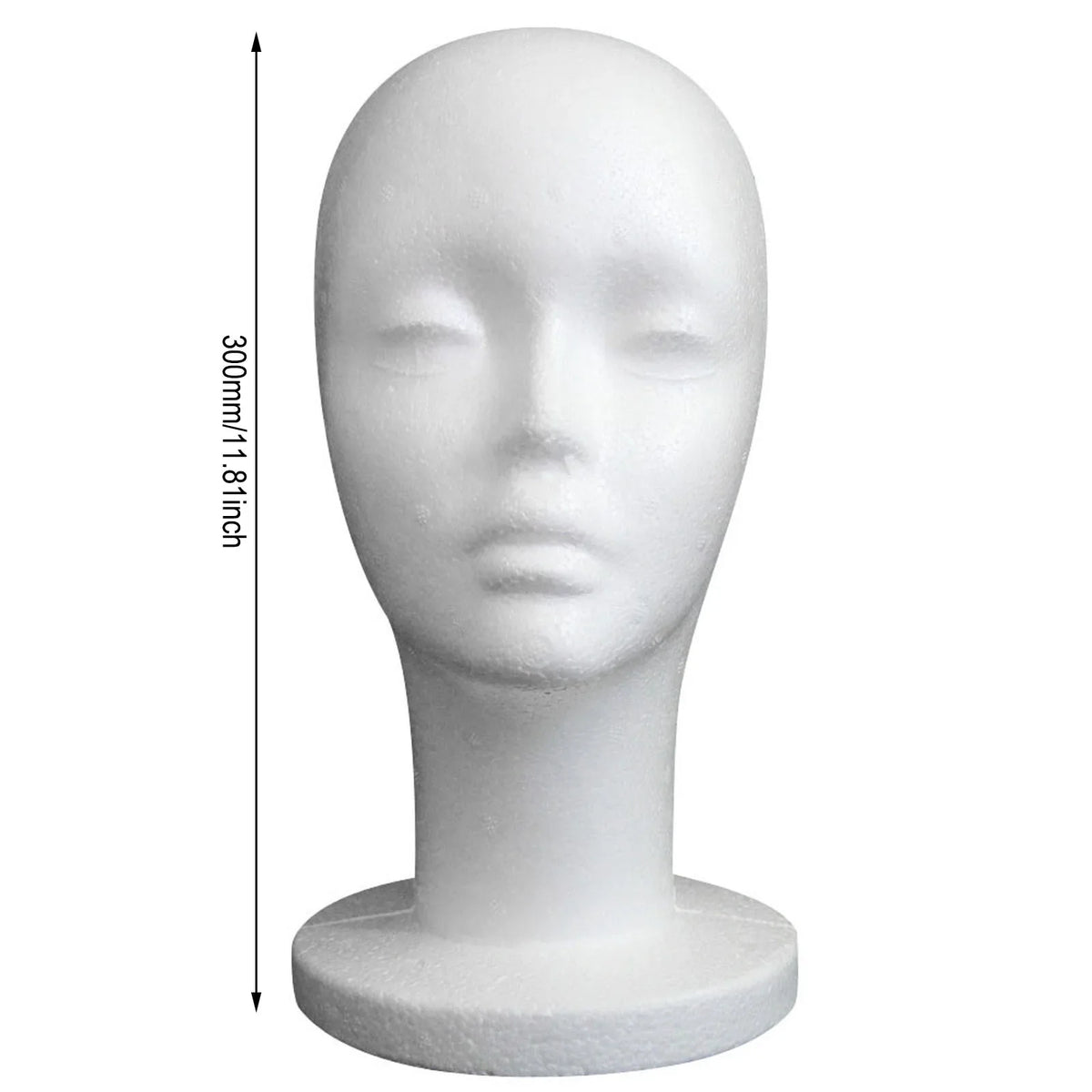 Female Foam Mannequin Head for Wigs, Hats & Glasses Display