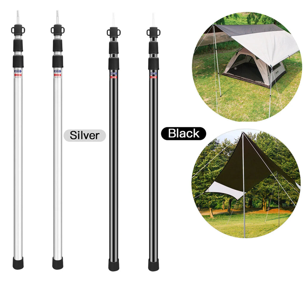 Telescoping Aluminum Camping Tent Poles 2.3M – Set of 2