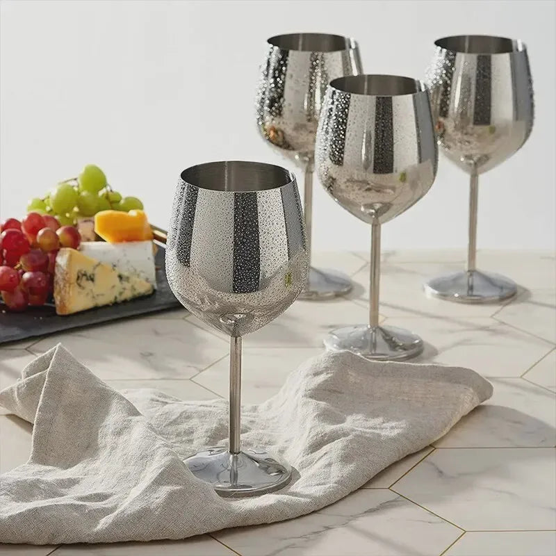 Shatterproof Stainless Steel Wine Glasses | Cocktail & Champagne