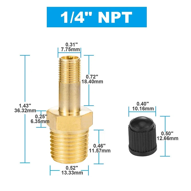 Sturdy 1 4 8 NPT Air Compressor Tank Fill Valve Anti-corrosion Brass