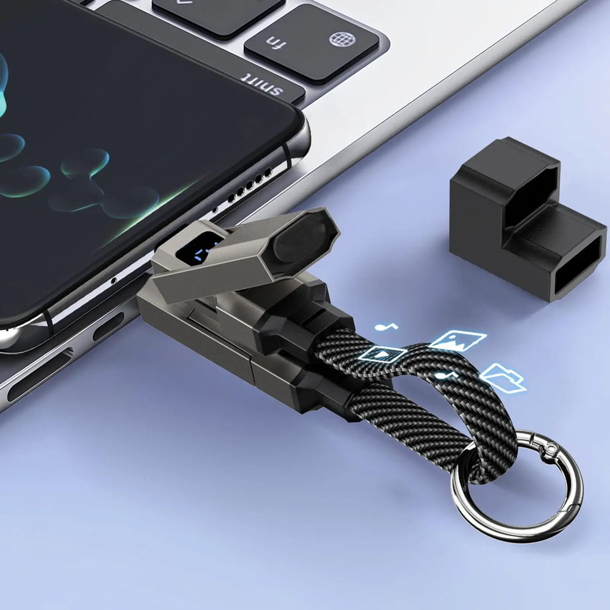 USB C Keychain Portable 1 65W Short Charger Cord Fast Charging Cable