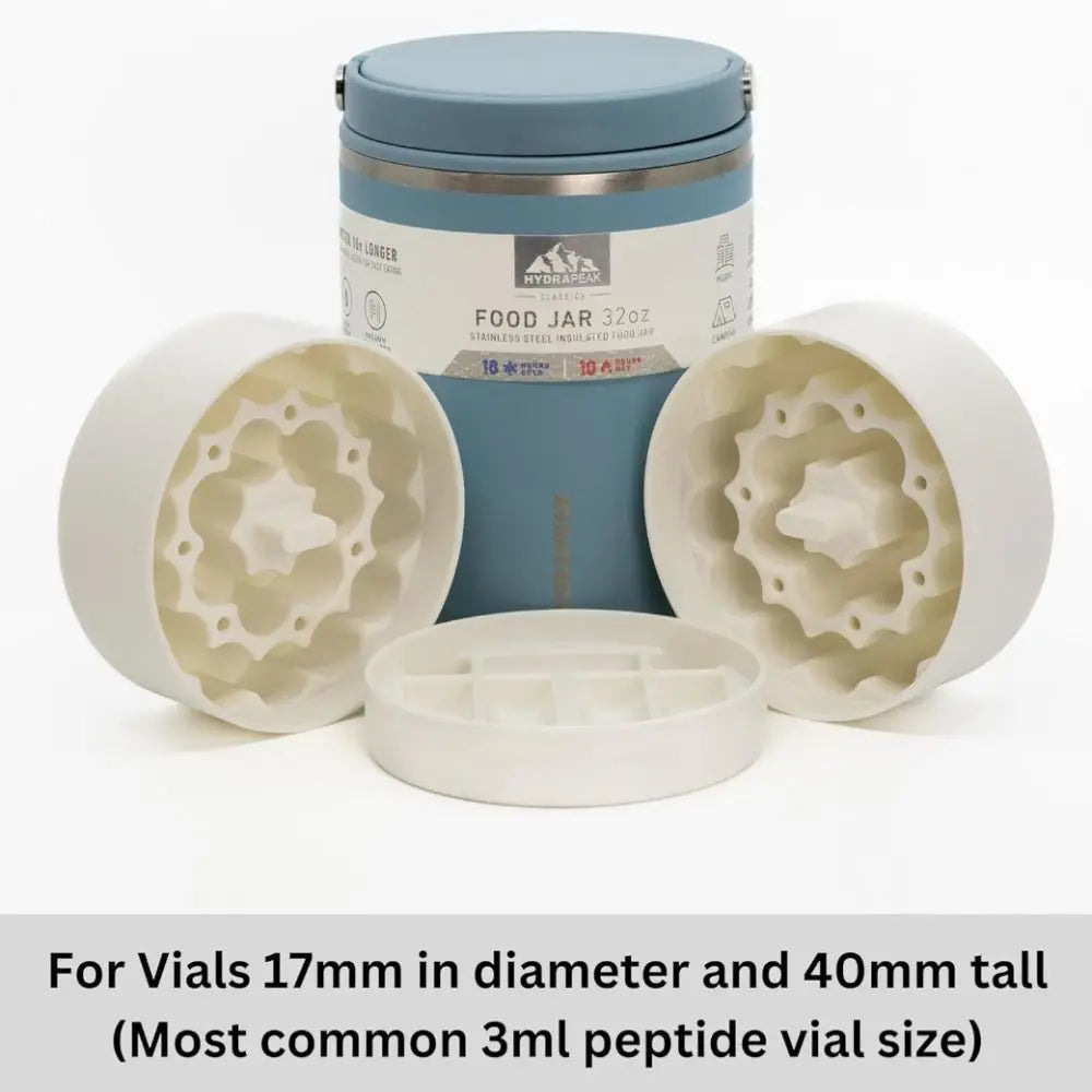 Leak-Proof 3ml Vial Storage Inserts for 32oz Food Jars | 2-3 Pk