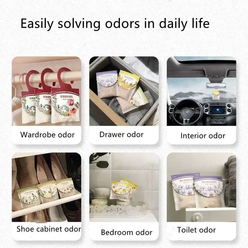 5packs Natural Air Fresheners Fragrant Hangable Deodorizing Paper