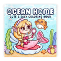 Ocean Home Cute Easy Coloring Book All Ages Perfect Family Friends