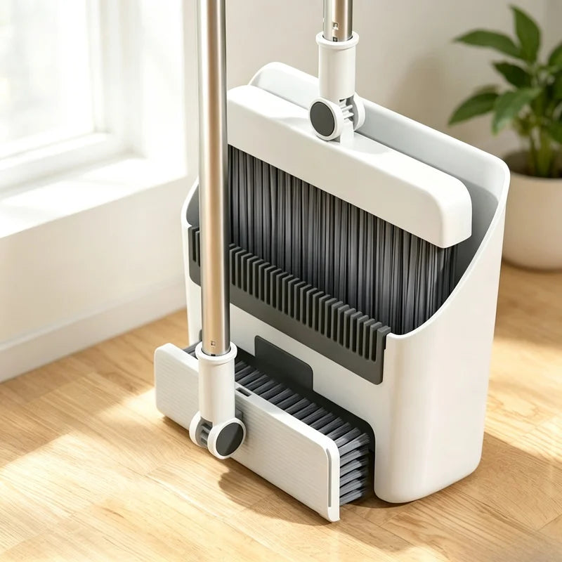 3-in-1 Broom & Dustpan Set – Long Handle Floor Cleaning Kit