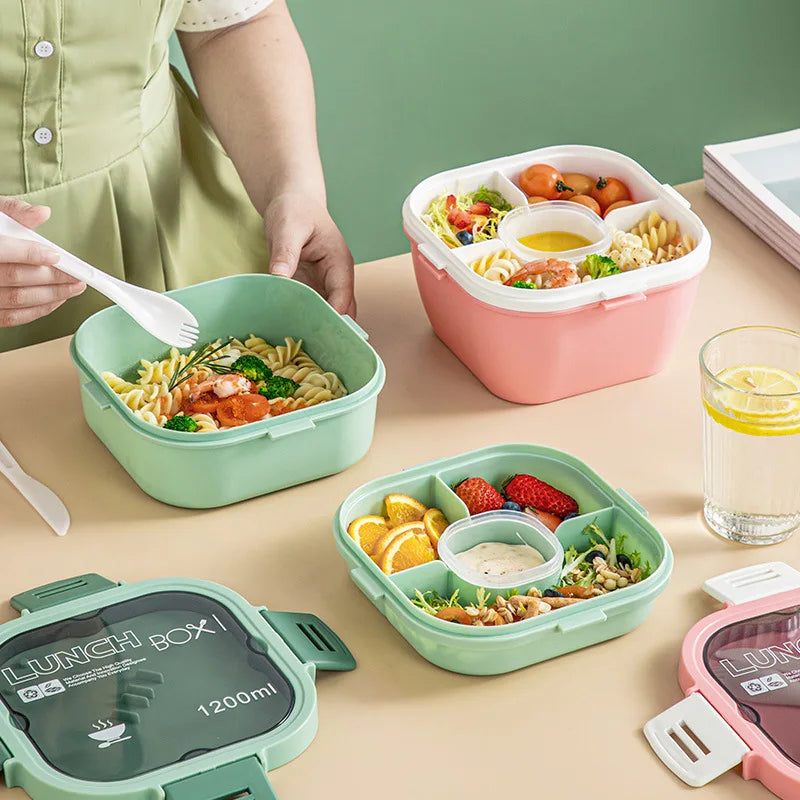 Thickened Simple Lunch Box Lid Microwave-safe Salad Bowl Office
