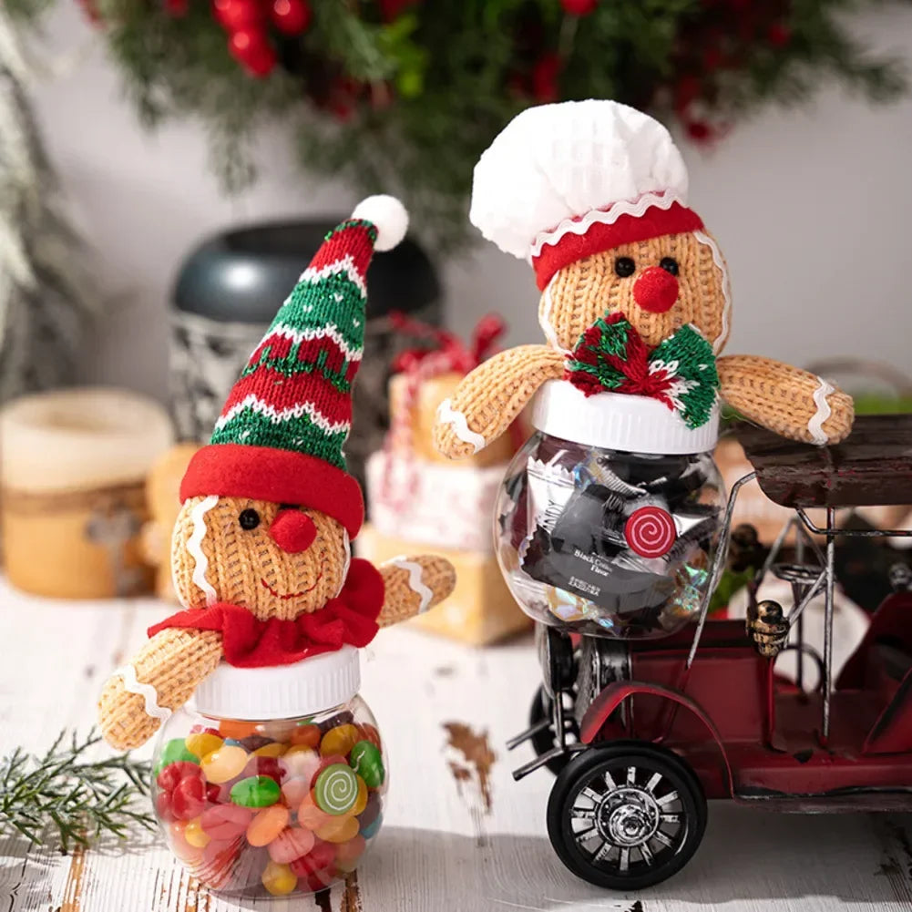 Christmas Candy Jar Biscuit Man Design – Holiday Treat Storage