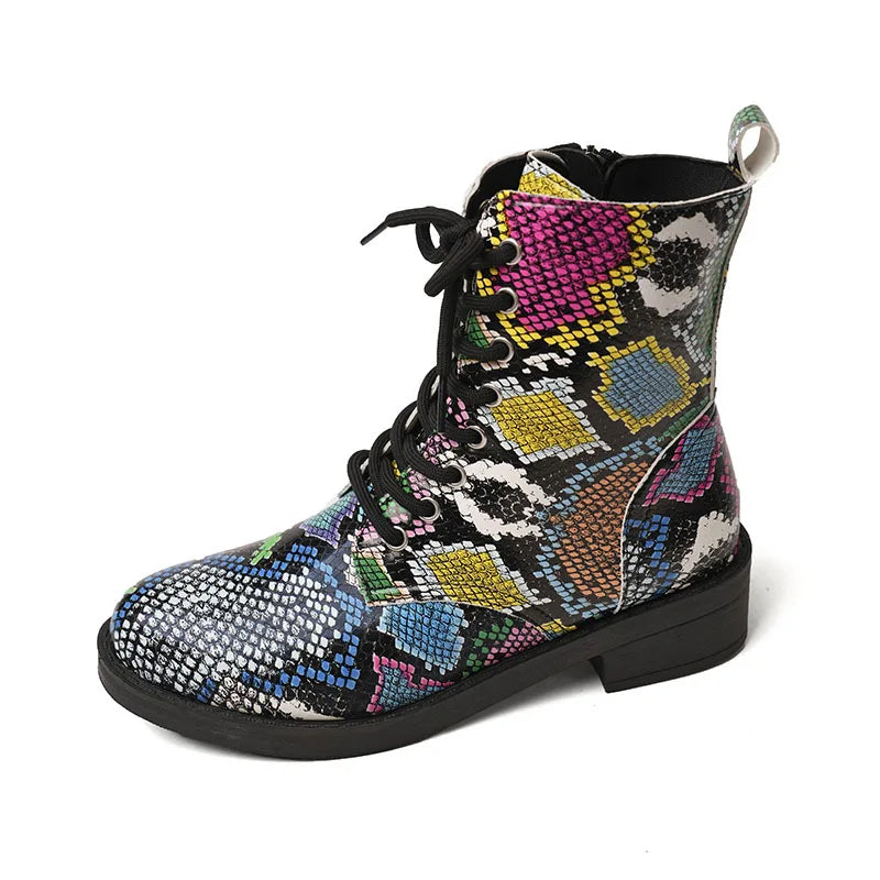 Women's Printed Wedge Ankle Boots – Anti-Slip Casual Short Boot