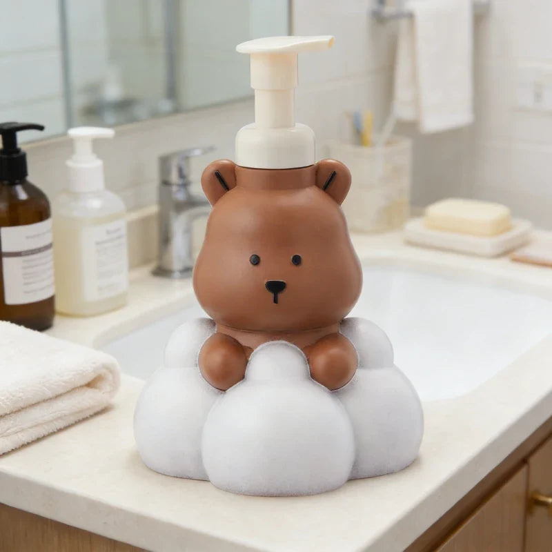 Cartoon Cloud Bear Foaming Soap & Shampoo Dispenser Bottle
