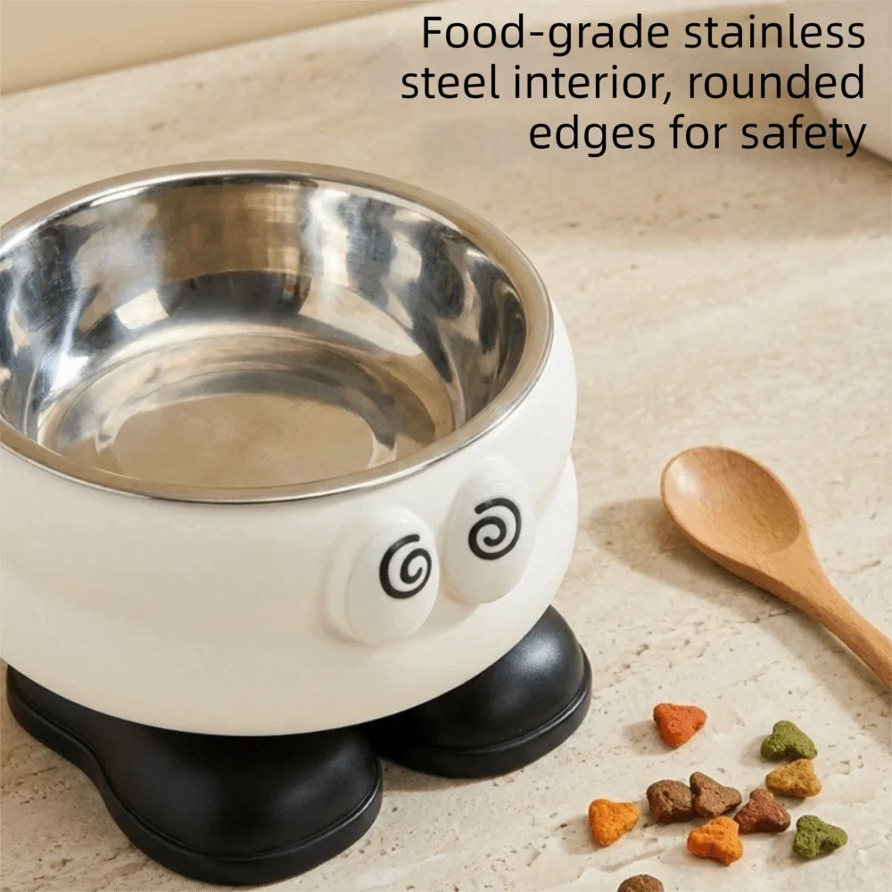 Elevated Stainless Steel Pet Bowl | Non-Slip Anti-Tip