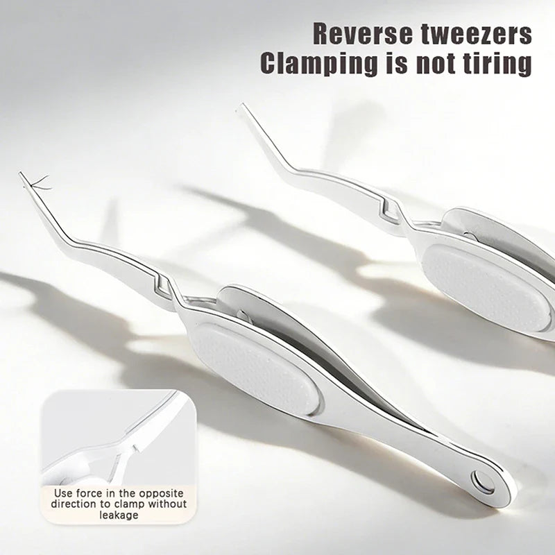 Reverse Tweezers Stainless Steel Lash Extension Tool