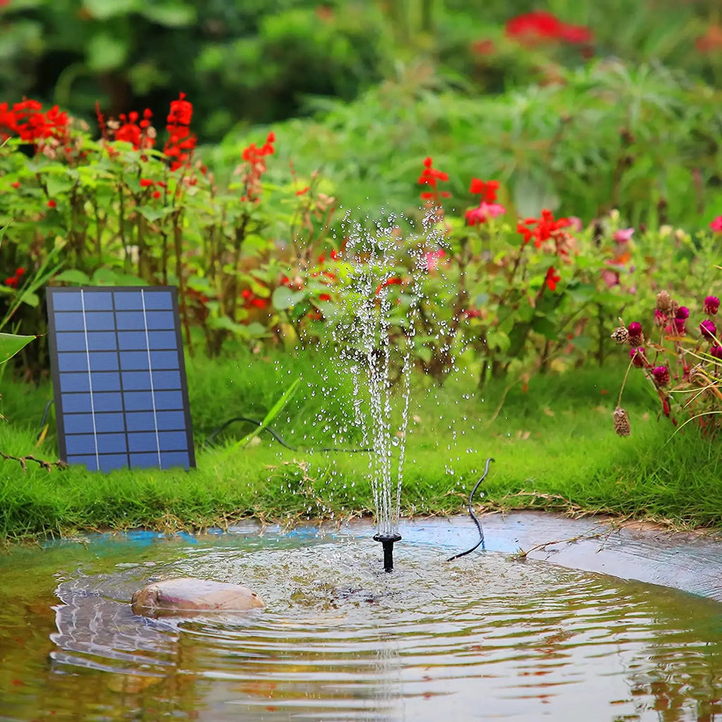 Solar Fountain Pump 2.5W – 6 Nozzles, Bird Bath & Garden Pond