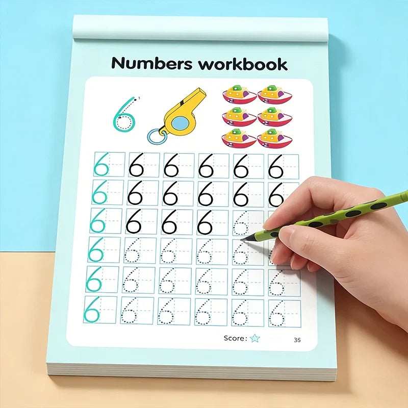 Children's Digital Practice Workbook Tracing Pages Numbers 0-100