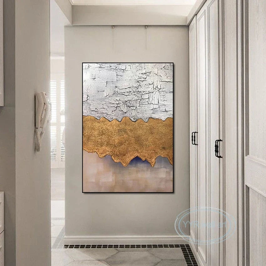 Nordic Abstract Hand-Painted Oil Painting Canvas Wall Art