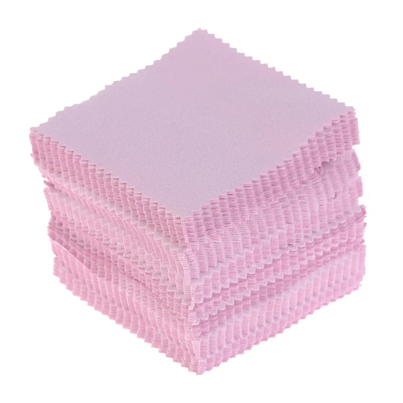 100 Pcs Jewelry Polishing Cloths – Silver, Gold & Metal 8x8cm