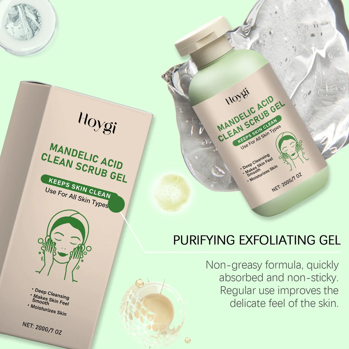 Hoygi Body Exfoliating Gel – Cleanse, Smooth & Hydrate Skin