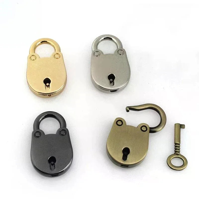 Cat Head Antique Mini Padlock with Key | Diary & Jewelry Lock