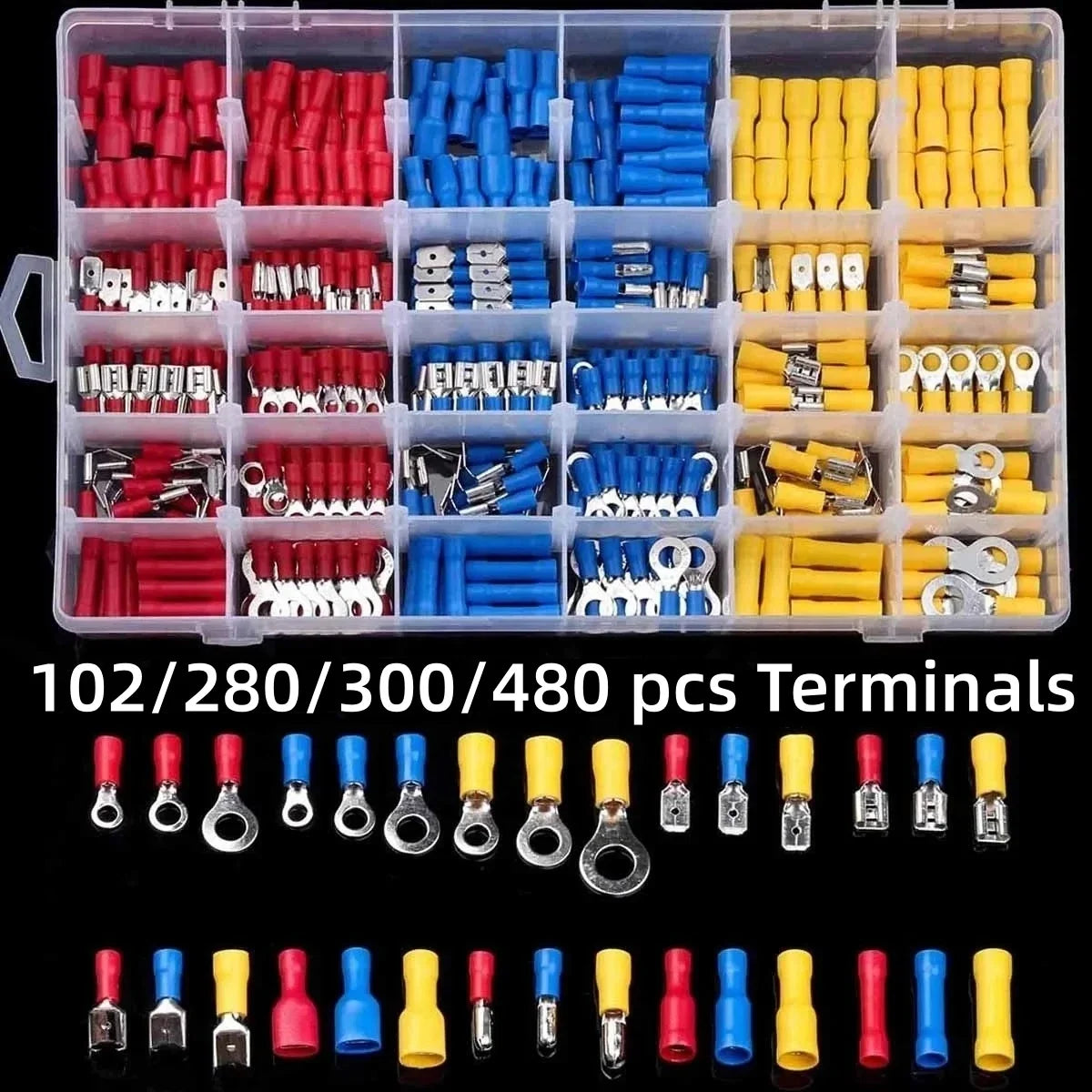 Insulated Electrical Terminal Kit – Spade, Ring, Fork & Butt