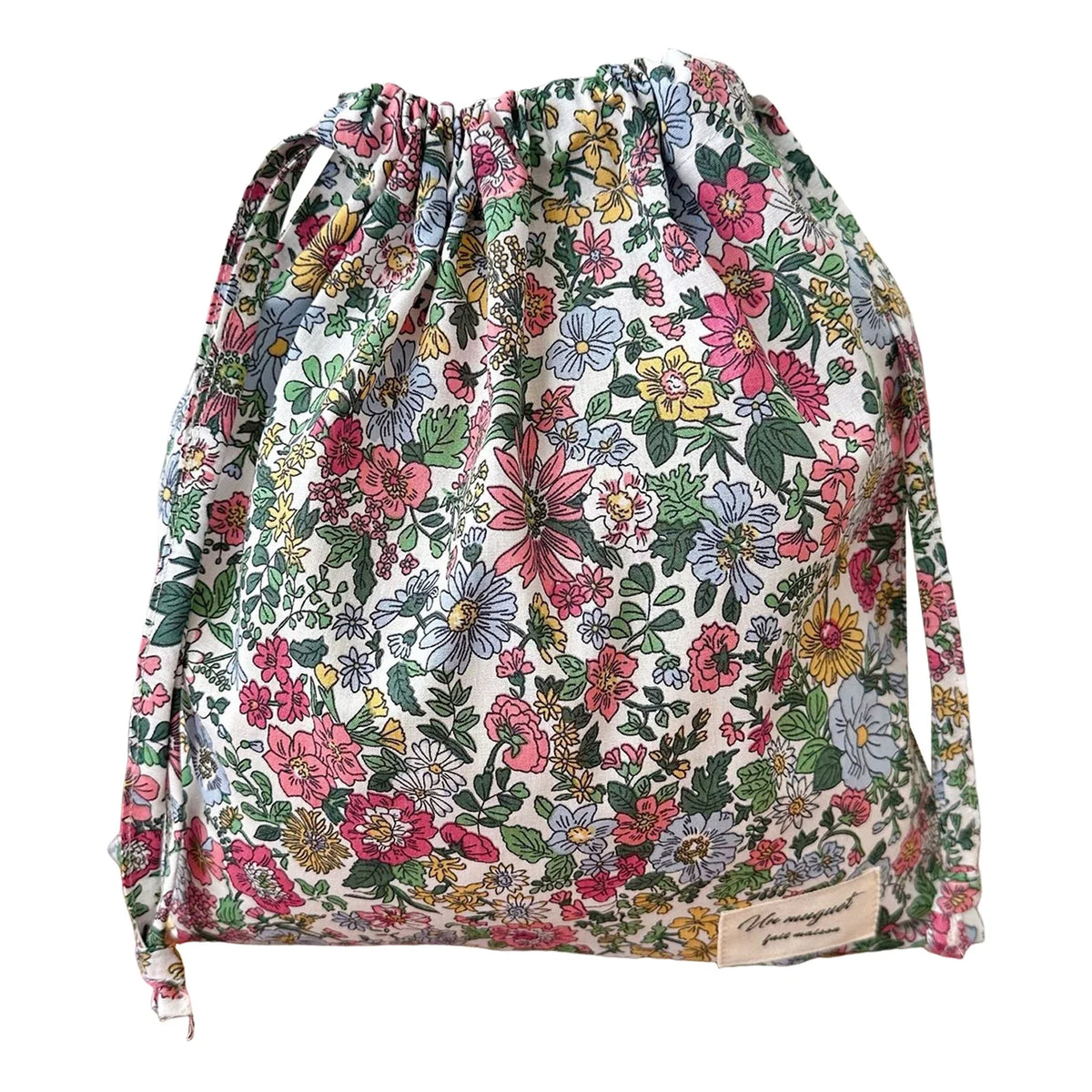 Floral Drawstring Cotton Gift Bags – Party Favors & Storage Pouches