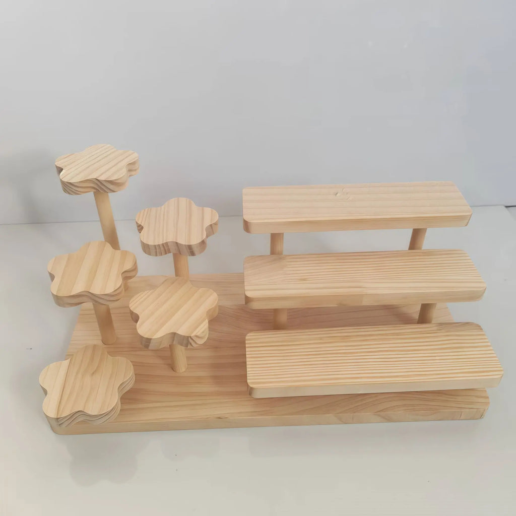 Wooden Display Stand – Jewelry, Succulents, Pastry & More