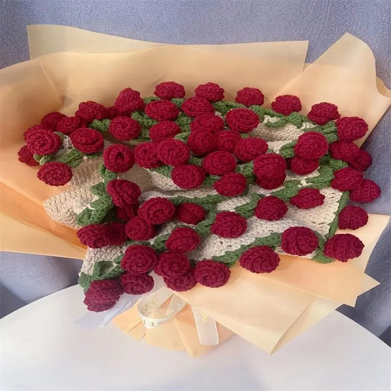 Rose Floral Knit Throw Blanket – Mom & Birthday Gift