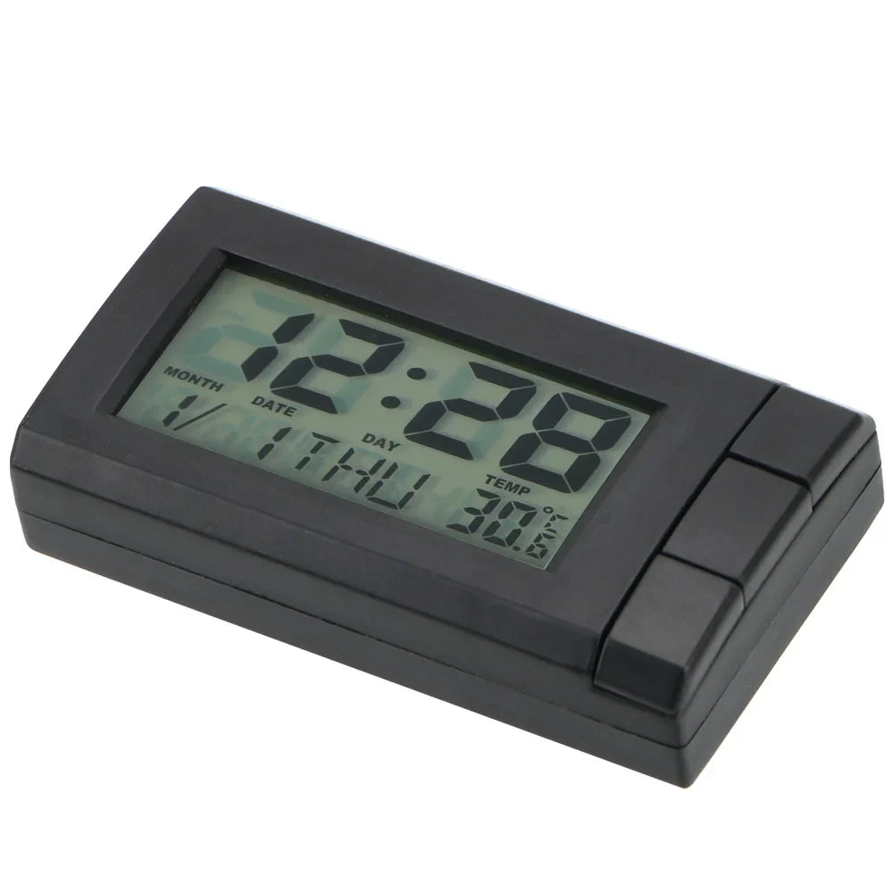 Car LCD Digital Clock – Dashboard Temperature & Date Display
